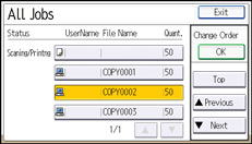 Operation panel screen illustration