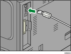 illustration of connecting the Ethernet interface cable
