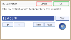 Operation panel screen illustration