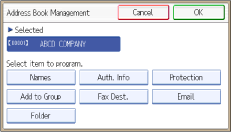 Operation panel screen illustration