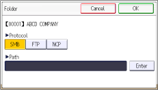 Operation panel screen illustration