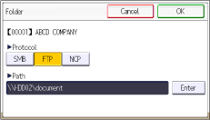 Operation panel screen illustration