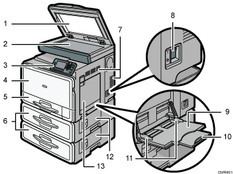 Main unit illustration numbered callout illustration