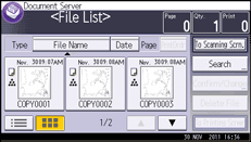 Operation panel screen illustration