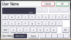 Operation panel screen illustration