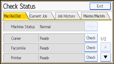 Operation panel screen illustration