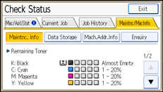 Operation panel screen illustration