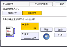 操作面板畫面說明圖