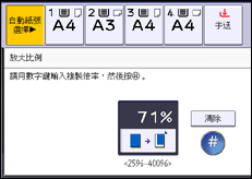 操作面板畫面說明圖