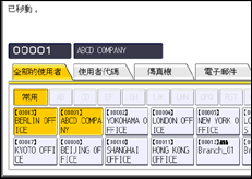 操作面板畫面說明圖