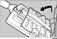 Illustration du réceptacle de distribution du papier