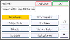 Abbildung Bedienfeld-Display