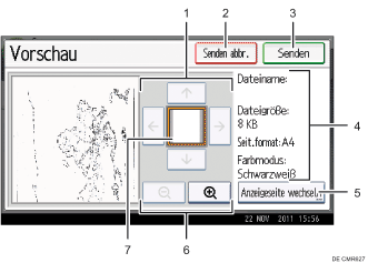 Nummerierte Abbildung Bedienfeld-Display