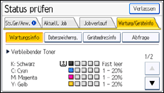 Abbildung Bedienfeld-Display