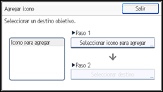 Ilustración de la pantalla panel de mandos