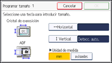 Ilustración de la pantalla panel de mandos