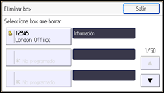 Ilustración de la pantalla panel de mandos