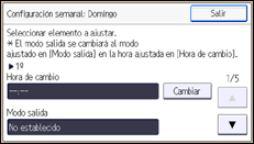 Ilustración de la pantalla panel de mandos