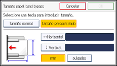 Ilustración de la pantalla panel de mandos
