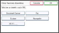 ilustración de la pantalla del panel de operaciones