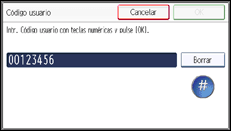 Ilustración de la pantalla panel de mandos