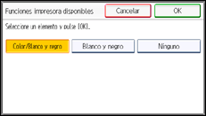 ilustración de la pantalla del panel de operaciones