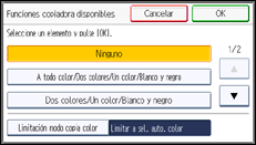 ilustración de la pantalla del panel de operaciones