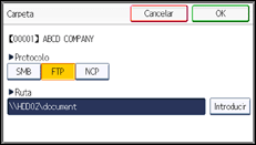 Ilustración de la pantalla panel de mandos