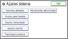 Ilustración de la pantalla panel de mandos