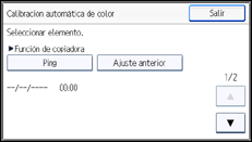 Ilustración de la pantalla panel de mandos