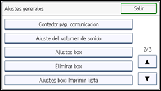 Ilustración de la pantalla panel de mandos
