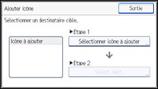 Illustration de l'écran du panneau de commande