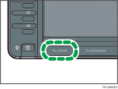 Illustration du voyant de fax entrant