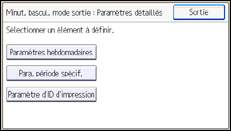 Illustration de l'écran du panneau de commande