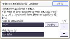 Illustration de l'écran du panneau de commande