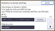 Illustration de l'écran du panneau de commande