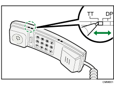 illustration pour spécifier le type de ligne du combiné