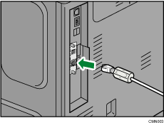 Illustration de la connexion du câble Ethernet