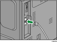 Illustration de la connexion du câble Ethernet