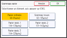 Illustration de l'écran du panneau de commande