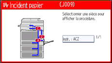Illustration de l'écran du panneau de commande