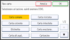 Illustrazione schermata pannello di controllo