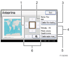 Illustrazione numerata pannello di controllo