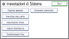 Illustrazione schermata pannello di controllo