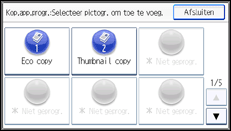 Schermafbeelding bedieningspaneel