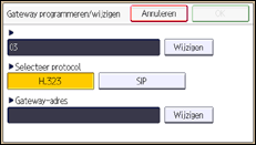 Schermafbeelding bedieningspaneel