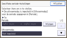 Schermafbeelding bedieningspaneel