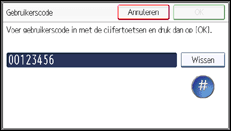Schermafbeelding bedieningspaneel