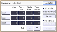 Schermafbeelding bedieningspaneel