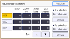 Schermafbeelding bedieningspaneel